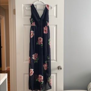 Floral Sleeveless Floor Length Dress